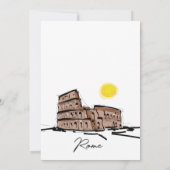 モダンウェディング デスティネーション ローマ イタリア コロッセオ 招待状 (裏面)