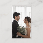 モダンウェディング ピンク ラブをキャプチャー QRコード エンクロージャーカード (裏面)