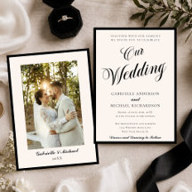 モダンウェディング ミニマリスト ブラック＆アイボリー Our Wedding