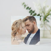 モダンウェディング 予約日 クリーム ブラック セーブT セーブザデート (スタンド正面)