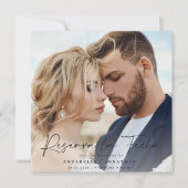 モダンウェディング 予約日 クリーム ブラック Save T セーブザデート (正面)