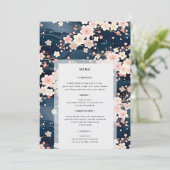 モダンウェディング 桜の花 ブルッシュウェーブ メニュー (スタンド正面)