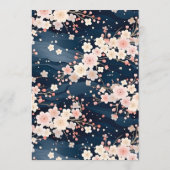 モダンウェディング 桜の花 ブルッシュウェーブ メニュー (裏面)