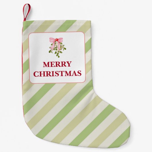 モダンウォーターカラークリスマス スモールクリスマスストッキング (正面)