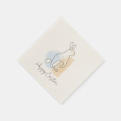 モダンウサギ線スケッチ スタンダードカクテルナプキン (角)