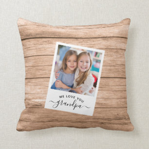 モダンウッドが好きおじいちゃんの写真 クッション