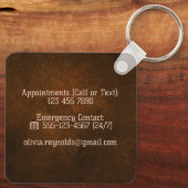 モダンウマ科のスタイリッシュ獣医プロモーション キーホルダー (裏面)