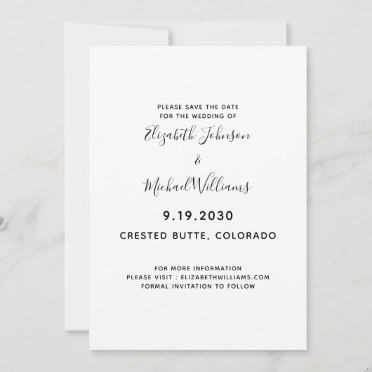 モダンウマ科のパーソナライズされたペット写真結婚馬 セーブザデート (裏面)