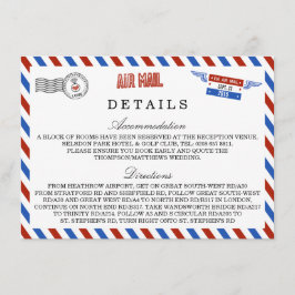 モダンエアメイルウェディングコレクション エンクロージャーカード