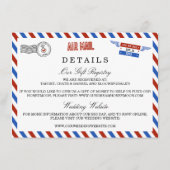 モダンエアメールウェディングコレクション エンクロージャーカード (裏面)