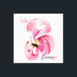 モダンエキゾチックなピンクレッツフラミンゴの水彩 キャンバスプリント<br><div class="desc">モダンエキゾチックなピンクレッツフラミンゴの水彩</div>