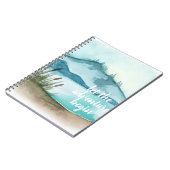 モダンエキゾチックなピンクレッツフラミンゴの水彩 ノートブック (左側)