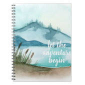 モダンエキゾチックなピンクレッツフラミンゴの水彩 ノートブック (正面)