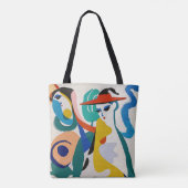 モダンエクレクティックシュルレアリズム幾何学図形アート トートバッグ (裏面)