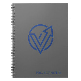 モダンエグゼクティブ チャコールグレー ノートブック コバルトブルー