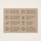 モダンエコクラフト歯ホワイトニングアフターケアカード (裏面)