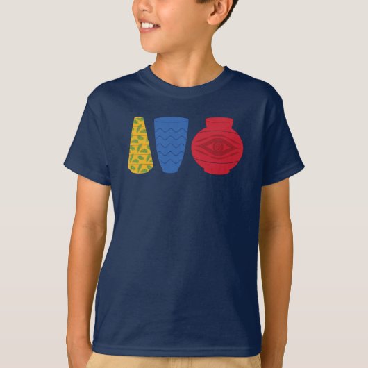 モダンエジプトの花瓶 キッズTシャツ Tシャツ (正面)