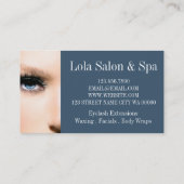 モダンエステティシャンサロンスパ化粧アーティストカード 名刺 (裏面)