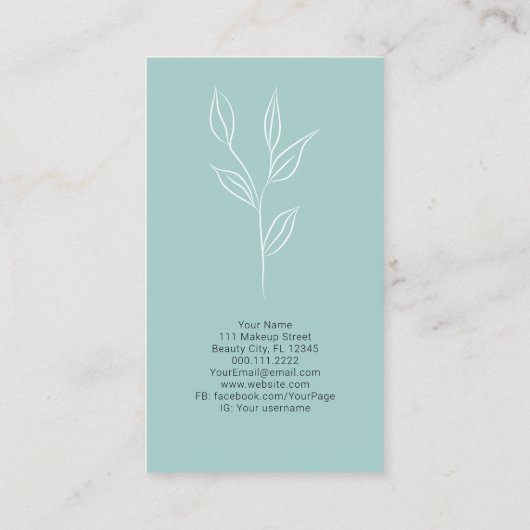 モダンエステティシャンスタイリストスパお客様ありがとうございます 名刺 (裏面)