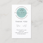 モダンエステティシャンスタイリストスパお客様ありがとうございます 名刺 (正面)