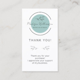 モダンエステティシャンスタイリストスパお客様ありがとうございます 名刺