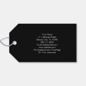 モダンエステティシャンスタイリストスパエレガントチックフラワ ギフトタグ (裏面横)