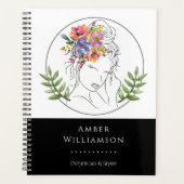 モダンエステティシャンスタイリストスパシエレガントックフローラ プランナー手帳 (正面)