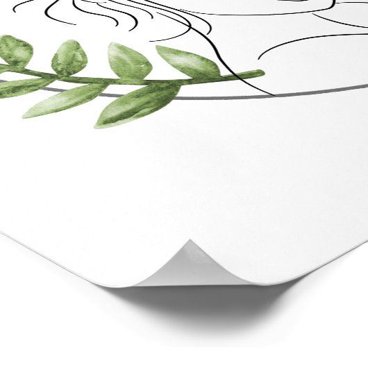 モダンエステティシャンスタイリストスパシエレガントックフローラ ポスター (角)