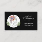 モダンエステティシャンスタイリストスパシエレガントックフローラ 予約カード (正面)