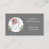 モダンエステティシャンスタイリストスパシエレガントックフローラ 予約カード (正面)