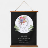 モダンエステティシャンスタイリストスパシエレガントックフローラ 吊り下げ型タペストリー (正面)