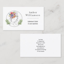 モダンエステティシャンスタイリストスパシエレガントックフローラ 名刺