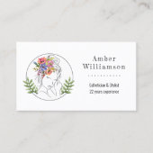 モダンエステティシャンスタイリストスパシエレガントックフローラ 名刺 (正面)