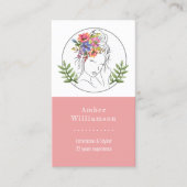 モダンエステティシャンスタイリストスパシエレガントックフローラ 名刺 (正面)