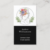 モダンエステティシャンスタイリストスパシエレガントックフローラ 名刺 (正面)