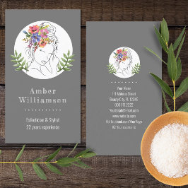 モダンエステティシャンスタイリストスパシエレガントックフローラ 名刺