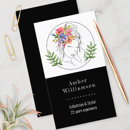 モダンエステティシャンスタイリストスパシエレガントックフローラ 名刺