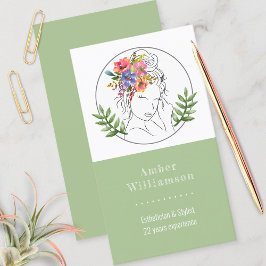 モダンエステティシャンスタイリストスパシエレガントックフローラ 名刺