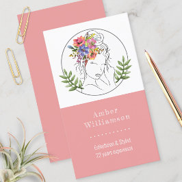 モダンエステティシャンスタイリストスパシエレガントックフローラ 名刺