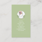 モダンエステティシャンスタイリストスパシエレガントックフローラ 名刺 (裏面)