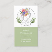 モダンエステティシャンスタイリストスパシエレガントックフローラ 名刺 (正面)