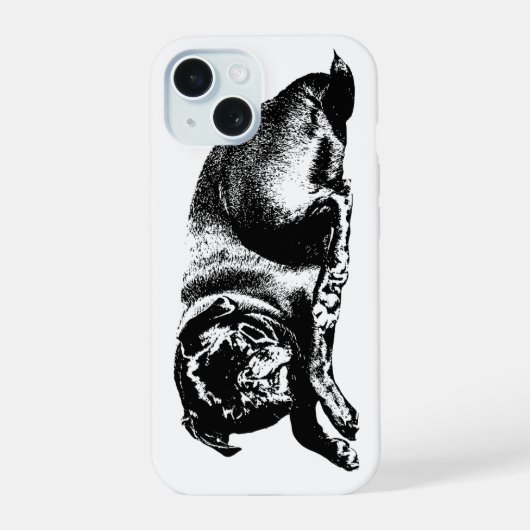 モダンエッジ かわいいガード iPhone 15ケース (裏面)