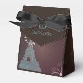モダンエッフェルタワーヴィンテージパリス結婚ズ フェイバーボックス (正面サイド)