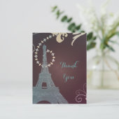モダンエッフェル塔ヴィンテージパリ感謝していユー ポストカード (スタンド正面)