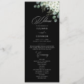 モダンエメラルドグリーンの結婚式プログラム プログラム (正面)