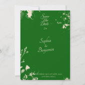 モダンエメラルド & シャンパンゴールド ミニマル Save the Date 招待状 (正面)