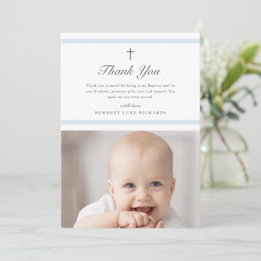 モダンエレガンス男子洗礼 サンキューカード (スタンド正面)