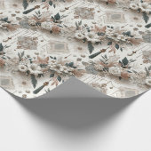 モダンエレガンス ウェディングパールとレースのギフト包装 ラッピングペーパー (角)