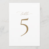 モダンエレガンス ウェディング テーブル ナンバー 招待状 (正面)