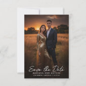 モダンエレガンス　セーブ・ザ・デート　写真発表 招待状 (正面)